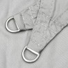 Voile d'ombrage gris clair 4x4x4 m 100% polyester oxford 