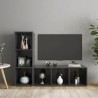Meubles TV 2 pcs Gris 107x35x37 cm Bois d'ingénierie 