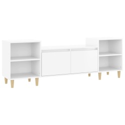 Meuble TV Blanc brillant 160x35x55 cm Bois d'ingénierie 