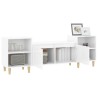 Meuble TV Blanc brillant 160x35x55 cm Bois d'ingénierie 
