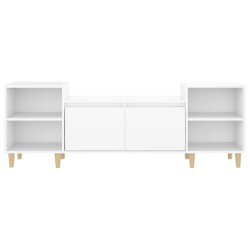 Meuble TV Blanc brillant 160x35x55 cm Bois d'ingénierie 