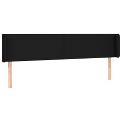 Tête de lit à LED Noir 183x16x78/88 cm Tissu 