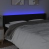 Tête de lit à LED Noir 183x16x78/88 cm Tissu 