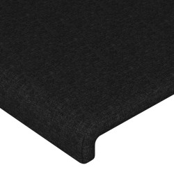 Tête de lit à LED Noir 183x16x78/88 cm Tissu 