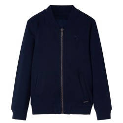 Sweatshirt pour enfants avec fermeture éclair bleu marine 140 