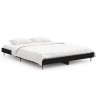Cadre de lit sans matelas noir 135x190 cm bois d'ingénierie 