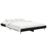 Cadre de lit sans matelas noir 135x190 cm bois d'ingénierie 
