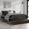 Cadre de lit sans matelas noir 135x190 cm bois d'ingénierie 