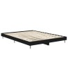 Cadre de lit sans matelas noir 135x190 cm bois d'ingénierie 