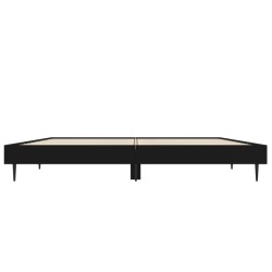Cadre de lit sans matelas noir 135x190 cm bois d'ingénierie 
