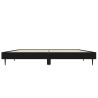 Cadre de lit sans matelas noir 135x190 cm bois d'ingénierie 