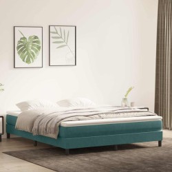 Sommier à lattes de lit sans matelas vert foncé 180x220 cm 