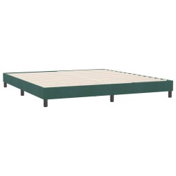 Sommier à lattes de lit sans matelas vert foncé 180x220 cm 