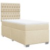 Sommier à lattes de lit avec matelas Crème 90x200 cm Tissu 