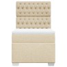 Sommier à lattes de lit avec matelas Crème 90x200 cm Tissu 