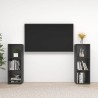 Meubles TV 2 pcs Gris 107x35x37 cm Bois d'ingénierie 