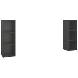 Meubles TV 2 pcs Gris 107x35x37 cm Bois d'ingénierie 