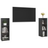 Meubles TV 2 pcs Gris 107x35x37 cm Bois d'ingénierie 