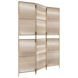 Cloison de séparation 3 panneaux beige résine tressée 