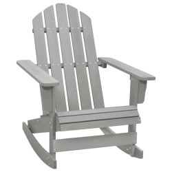 Chaise à bascule de jardin Bois Gris 