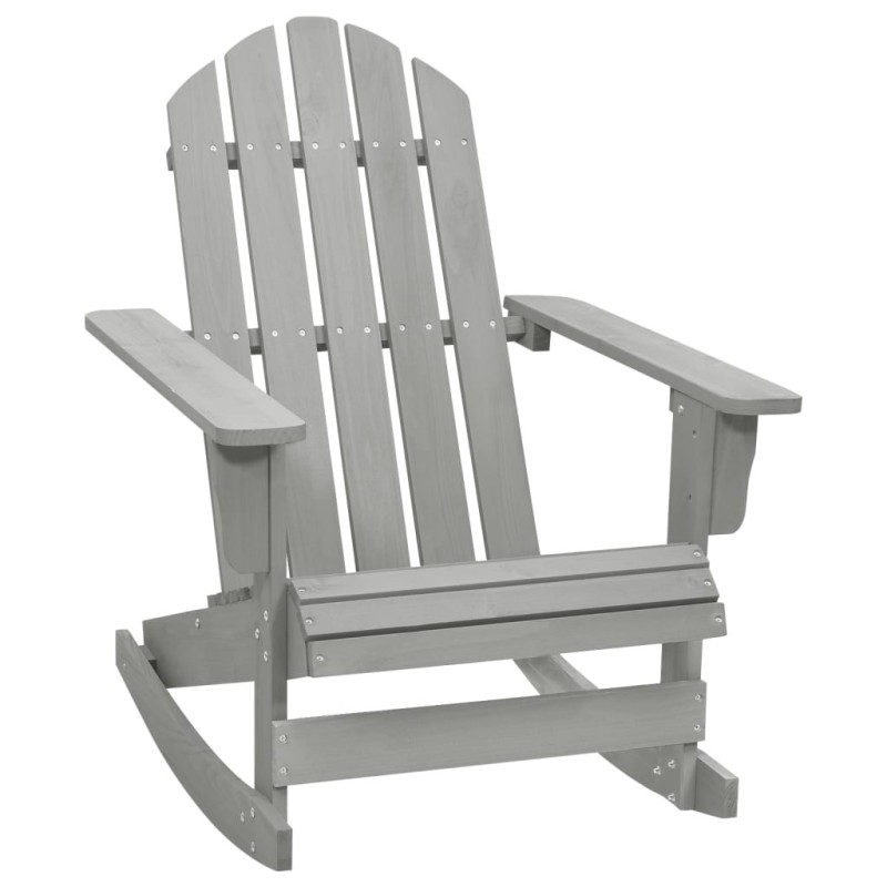 Chaise à bascule de jardin Bois Gris Chaise à bascule de jardin Bois Gris