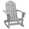 Chaise à bascule de jardin Bois Gris 