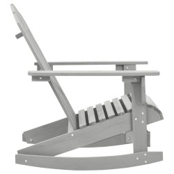 Chaise à bascule de jardin Bois Gris 
