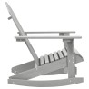 Chaise à bascule de jardin Bois Gris 