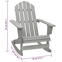 Chaise à bascule de jardin Bois Gris 