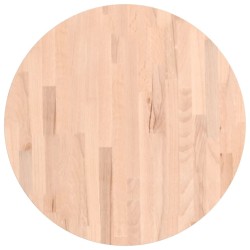 Dessus de table Ø60x4 cm rond bois massif de hêtre 