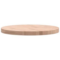 Dessus de table Ø60x4 cm rond bois massif de hêtre 