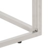 Table basse argenté acier inoxydable et verre trempé 
