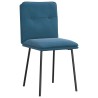 Chaises à manger lot de 2 Bleu Velours 