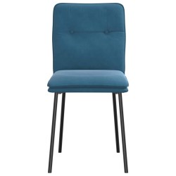 Chaises à manger lot de 2 Bleu Velours 