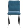 Chaises à manger lot de 2 Bleu Velours 