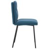 Chaises à manger lot de 2 Bleu Velours 