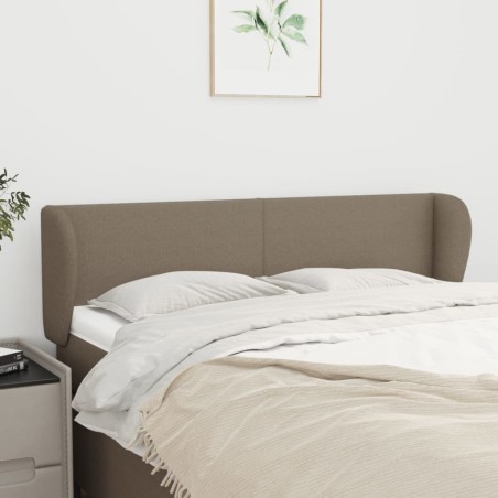 Tête de lit avec oreilles Taupe 147x23x78/88 cm Tissu 