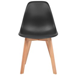 Chaises à manger lot de 2 Noir Plastique 