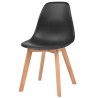 Chaises à manger lot de 2 Noir Plastique 