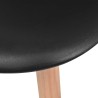 Chaises à manger lot de 2 Noir Plastique 