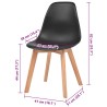 Chaises à manger lot de 2 Noir Plastique 