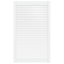 Porte d'armoire à persiennes blanc 99,3x59,4 cm pin massif 
