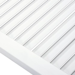 Porte d'armoire à persiennes blanc 99,3x59,4 cm pin massif 