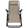 Chaise pliable de terrasse Taupe Textilène 