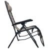 Chaise pliable de terrasse Taupe Textilène 