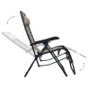 Chaise pliable de terrasse Taupe Textilène 