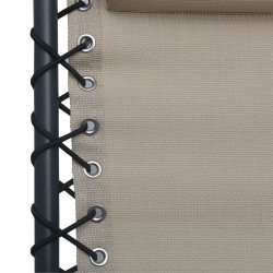Chaise pliable de terrasse Taupe Textilène 