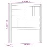 Tête de lit Marron miel 106x4x104 cm Bois massif de pin 