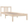 Cadre de lit sans matelas bois massif 75x190 cm 