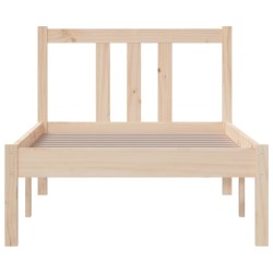 Cadre de lit sans matelas bois massif 75x190 cm 
